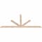 Ekena Millwork Saratoga Smooth Timber Gable Bracket, Douglas Fir, 84"W x 38"H x 1 1/2"D x 3 1/2"F, 11/12 Pitch GBW084X38X0204SAR00SDF - alternate 3
